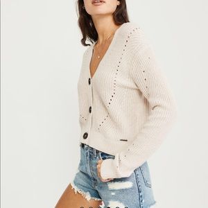 Af Cream Pointelle Cardigan 